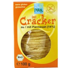 Pural, Cracker au Parmesan Sans Gluten 100g Pural, Cracker au Parmesan Sans Gluten 100g