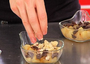 Crumble aux Poires, amande et Chocolat