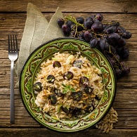 Risotto aux Raisins et Champignons