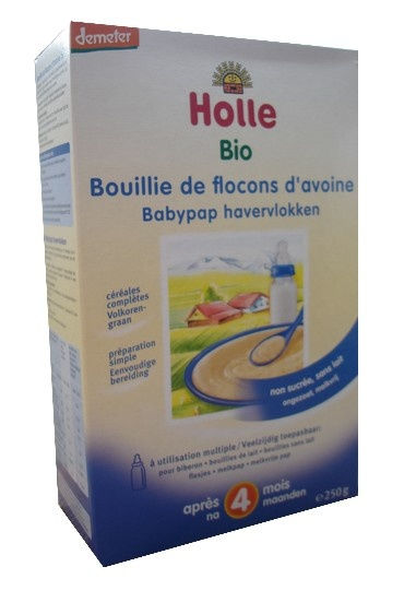 Holle : Bouillie de flocons d'avoine ( dés 4 mois ) 250g Holle : Bouillie de flocons d'avoine ( dés 4 mois ) 250g