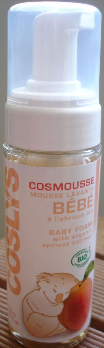 Cosmousse, mousse lavante Bébé à l'abricot bio ( 150ml )