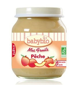 Babybio : Mes Fruits, Pêche ( dès 4 mois ) 130g Babybio : Mes Fruits, Pêche ( dès 4 mois ) 130g