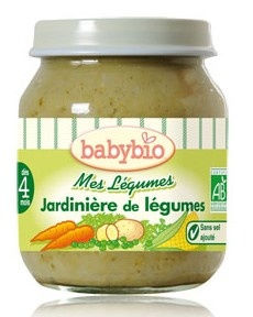 Babybio : Mes légumes, Jardinière de légumes ( dès 4mois ) 130g Babybio : Mes légumes, Jardinière de légumes ( dès 4mois ) 130g