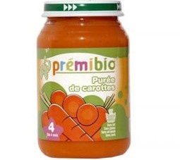 Prémibio : Purée de carottes  ( dès 4 mois ) 200g 