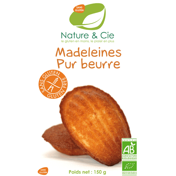 Nature & Cie, Madeleines pur beurre Sans Gluten 150g Nature & Cie, Madeleines pur beurre Sans Gluten 150g