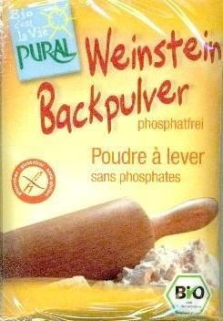 Pural, Poudre à lever sans phosphates, sans gluten 