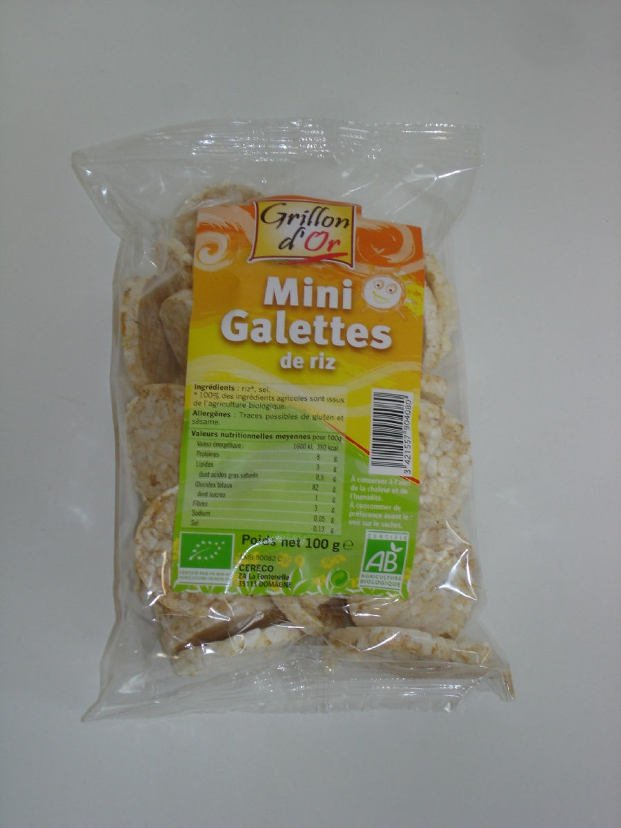 Galette de riz complet mini fine 100g