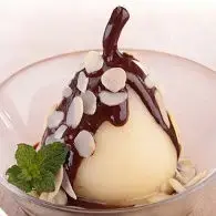 Poire gourmande au chocolat fondu